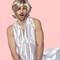 Miss Manroe Funny White Dress Costume for Men Halloween Party Outfit